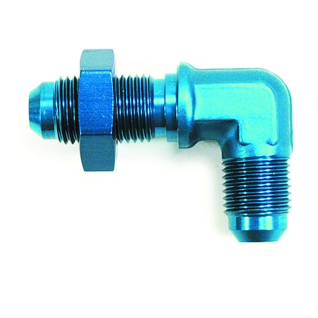 Speedfx ADAPTER FITTING 90 Degree Bulkhead Flare 8AN Anodized Black Aluminum Single 560833BK